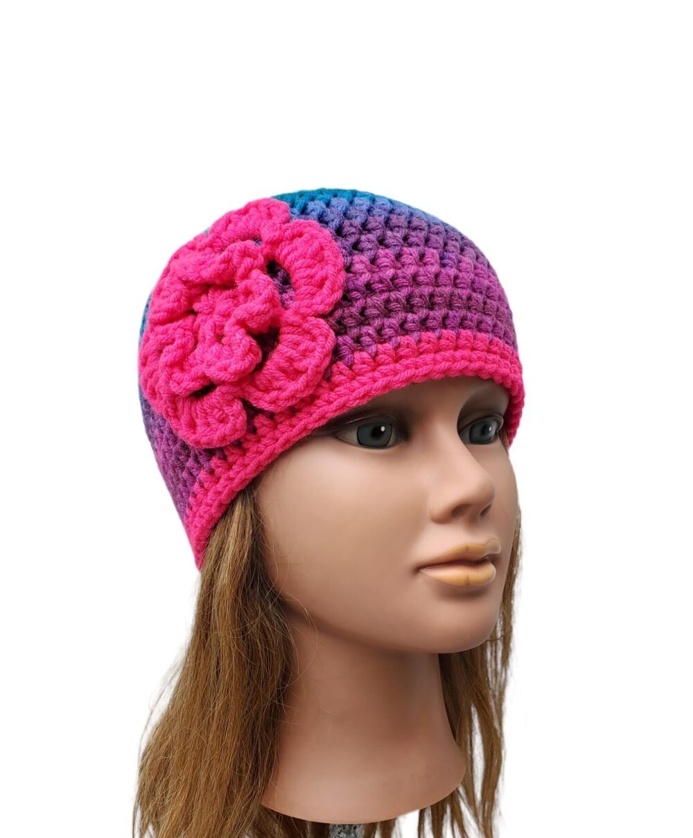 2913 Jeweltone Colored Striped Hat